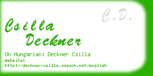 csilla deckner business card